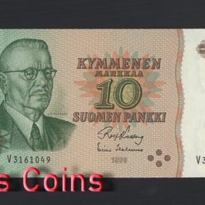 378-1 B378-FINLAND-1980芬蘭紙幣,10 Markkaa(B)