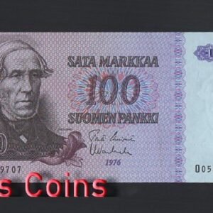 B379-FINLAND-1976芬蘭紙幣,100 Markkaa(B)