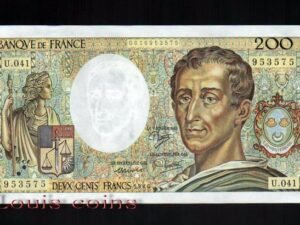 B038-FRANCE-1981-94法國紙鈔.200 francs孟德斯鳩(1133)