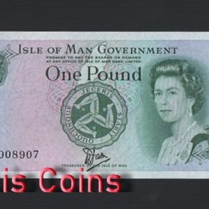 381-1 B381-ISLE OF MAN-1983男人島(曼島)紙幣,1 Pound(450)