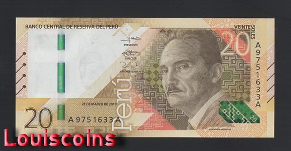 B383-PERU-2019祕魯鈔票-20 Soles（159）