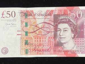 386-1 B386-GREAT BRITAIN-2010英國紙幣,50 Pounds-AA(B)