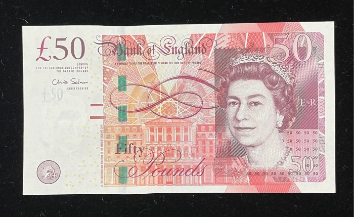 B386-GREAT BRITAIN-2010英國紙幣,50 Pounds-AA(B)