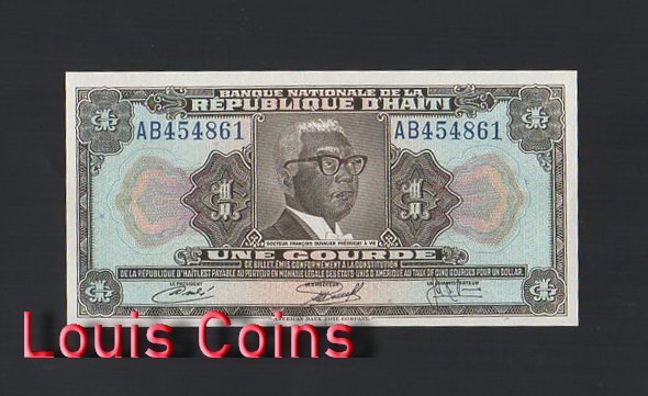 B388-HAITI-1935-73海地紙幣,1 Gourde(O)