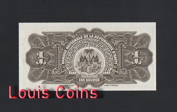 B388-HAITI-1935-73海地紙幣,1 Gourde(O)
