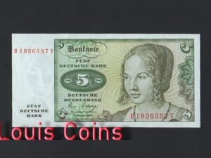 389-1 B389-FEDERAL REPUBLIC OF GERMANY--1980德國紙幣-5 MARK(B)