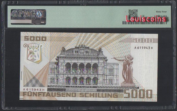 B392-AUSTRIA-1988奧地利鈔票-5.000 Schilling(HB)