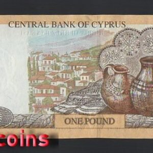 394-2 B394-CYPRUS-1997-2004塞浦路斯紙幣,1 Pounds(1365)