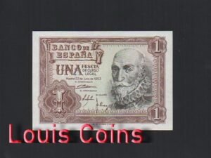 B395-SPAIN-1953西班牙紙幣1 Peseta(1288)