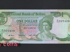 40-1 B040-BELIZE1983-1987-貝里斯(伯利茲)紙幣,1 Dollar