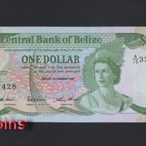 B040-BELIZE1983-1987-貝里斯(伯利茲)紙幣,1 Dollar
