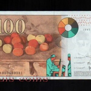 41-2 B041-FRANCE-1997-1998法國紙鈔.100 francs塞尚(B)