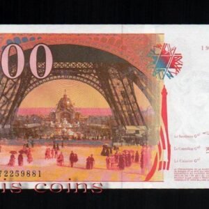 B042-FRANCE-1999法國紙鈔.200 francs古斯塔夫.艾菲爾鐵塔(45)