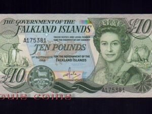 43-1 B043-Falkland Islands-1986福克蘭群島紙鈔.Elizabeth II(155)