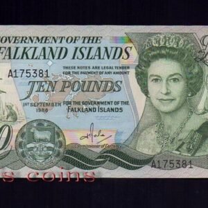 43-1 B043-Falkland Islands-1986福克蘭群島紙鈔.Elizabeth II(155)