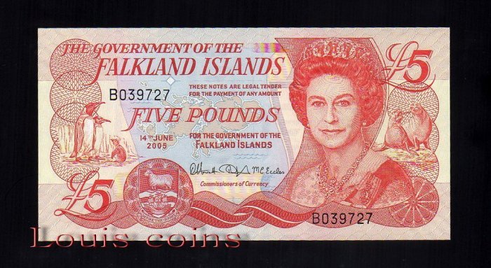 B044-Falkland Islands-2005福克蘭群島紙鈔.5 pounds(154)