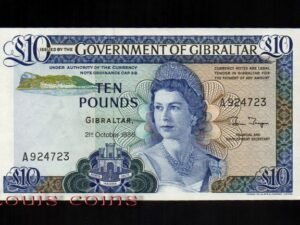 B045-GIBRALTAR-1986直布羅陀紙鈔.Elizabeth II（62）
