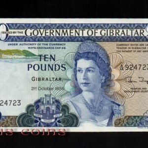 45-1 B045-GIBRALTAR-1986直布羅陀紙鈔.Elizabeth II(62)