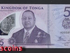B046-TONGA-2023東加(湯加)塑膠紙幣,5 Paanga(209)
