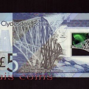 B048-SCITLAND-2015蘇格蘭克萊德斯戴爾銀行塑膠鈔.5 pounds(177)