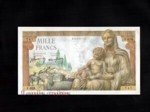 53-1 B053-FRANCE-1942法國紙鈔.1000 francs (1363)