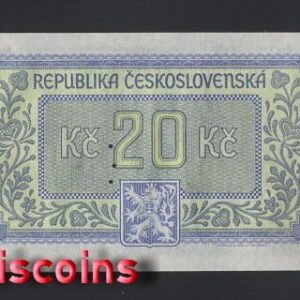 B055-CZECHOSLOVAKIA-1945捷克斯洛伐克紙幣,20 Korun(B)