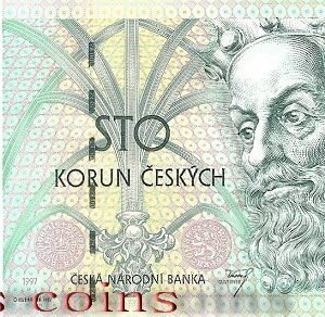 B056- CZECHOSLOVAKIA-1997捷克斯洛伐克紙鈔100koruna(B)