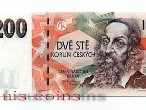 B057-CZECHOSLOVAKIA-1998捷克斯洛伐克紀念紙鈔200koruna(B)
