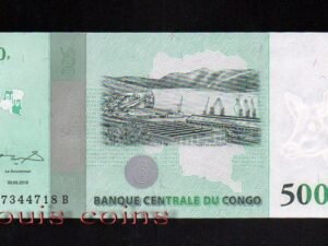 64-1 B064- CONGO Democratic Republic-2010剛果共和紀念紙鈔.500F (110)
