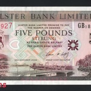 65-2 B065-NORTHERN IRELAND-2006-北愛爾蘭紀念鈔票-5 pounds(758)