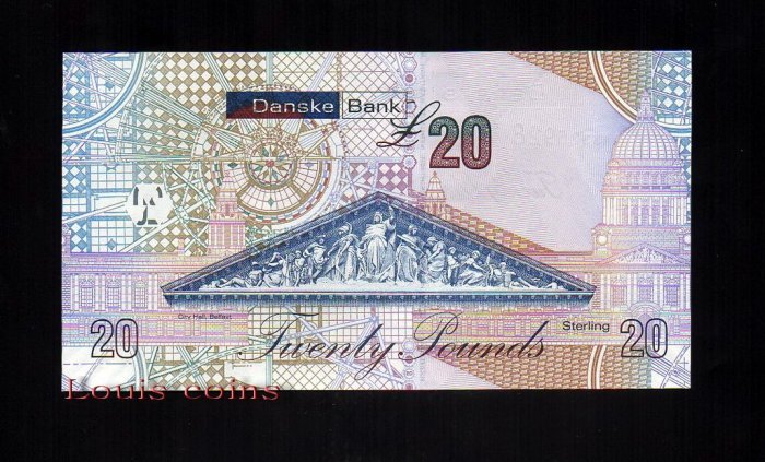 67-2 B067-NORTHERN IRELAND-2012北愛爾蘭紙鈔.20 pounds(714)
