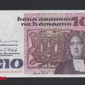 78-1 B78-IRELAND-(1978-1992)-愛爾蘭鈔票-10 Pound(O)