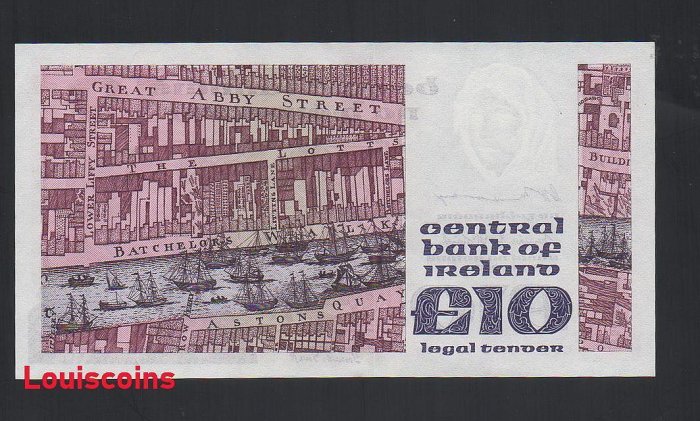 78-2 B78-IRELAND-(1978-1992)-愛爾蘭鈔票-10 Pound(O)