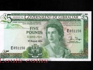 79-1 B079-GIBRALTAR-1988直布羅陀紙鈔.5 Pounds(1306)