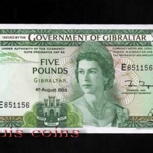 B079-GIBRALTAR-1988直布羅陀紙鈔.5 Pounds(1306)