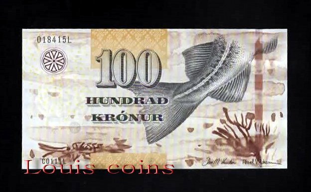 B080-FAEROE ISLANDS-2011法羅群島紙鈔.100 Krónur(676)