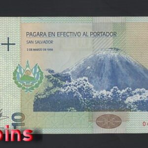 9-2 B009-EL SALVADOR-1998薩爾瓦多鈔-10 Colones(1237)