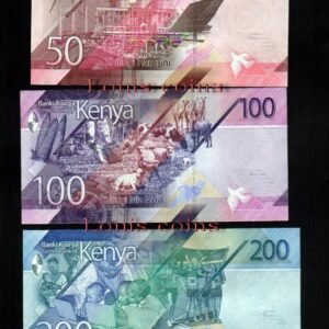 B091-KENYA-2019肯亞全套鈔票.5張一套(O)