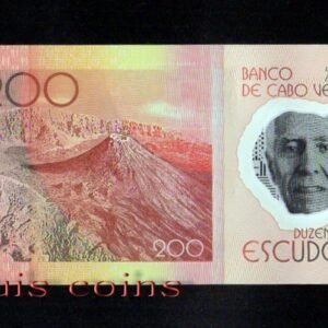 92-2 B092-CAPE VERDE-2014維德角 200 escudos 塑膠鈔票.(B)