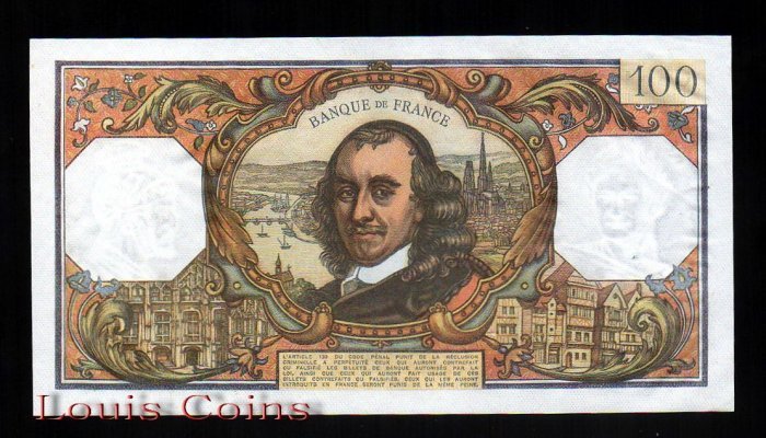 93-2 B093-FRANCE-1972法國鈔票.100Francs(B)