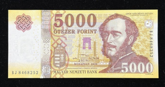 B096-HUNGARY-2016-23匈牙利紙鈔-5000 Forint(B)