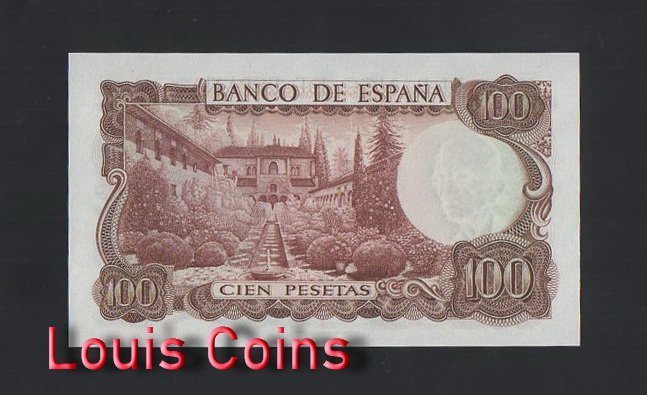 B391-SPAIN-1970西班牙紙幣,100 Pesetas(966)