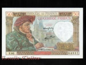 98-1 B098-FRANCE-1940-42法國鈔票.50 Francs(B)