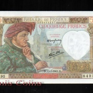 98-1 B098-FRANCE-1940-42法國鈔票.50 Francs(B)