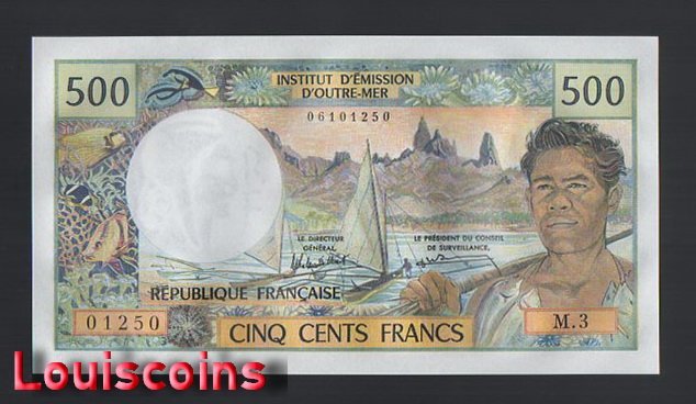 1004-2 B1004-TAHITI-ND (1970-1985)大溪地紙幣,500 Francs(B)(HB)