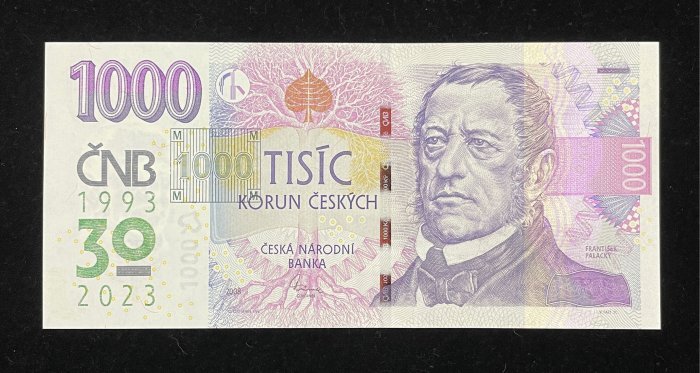 1005-1 B1005-CZECHIA-2023捷克紀念紙幣,1.000 Korun Českých(B)