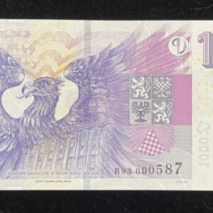 1005-2 B1005-CZECHIA-2023捷克紀念紙幣,1.000 Korun Českých(B)