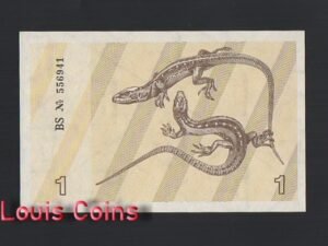 1010-1 B1010-LITHUANIA-1991立陶宛紙幣,1 Talonas(B)