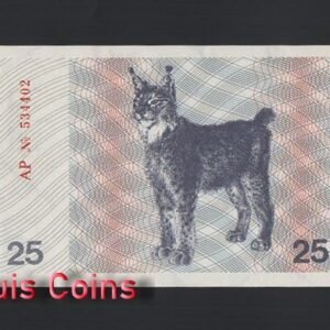1011-1 B1011-LITHUANIA-1991立陶宛紙幣,25 Talonas(O)