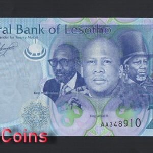 1024-1 B1024-LESOTHO-2010 & 2013賴索托紙幣,20 Maloti(O)